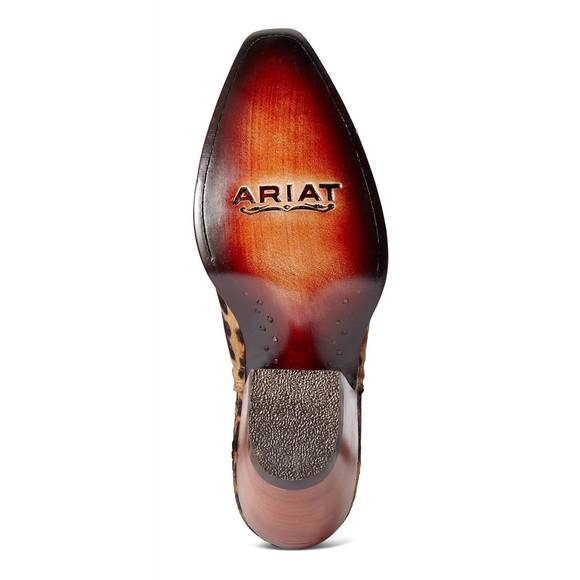 NEW ARIAT women's dixon calf bootie in leopard hair on - Picture 3 of 4